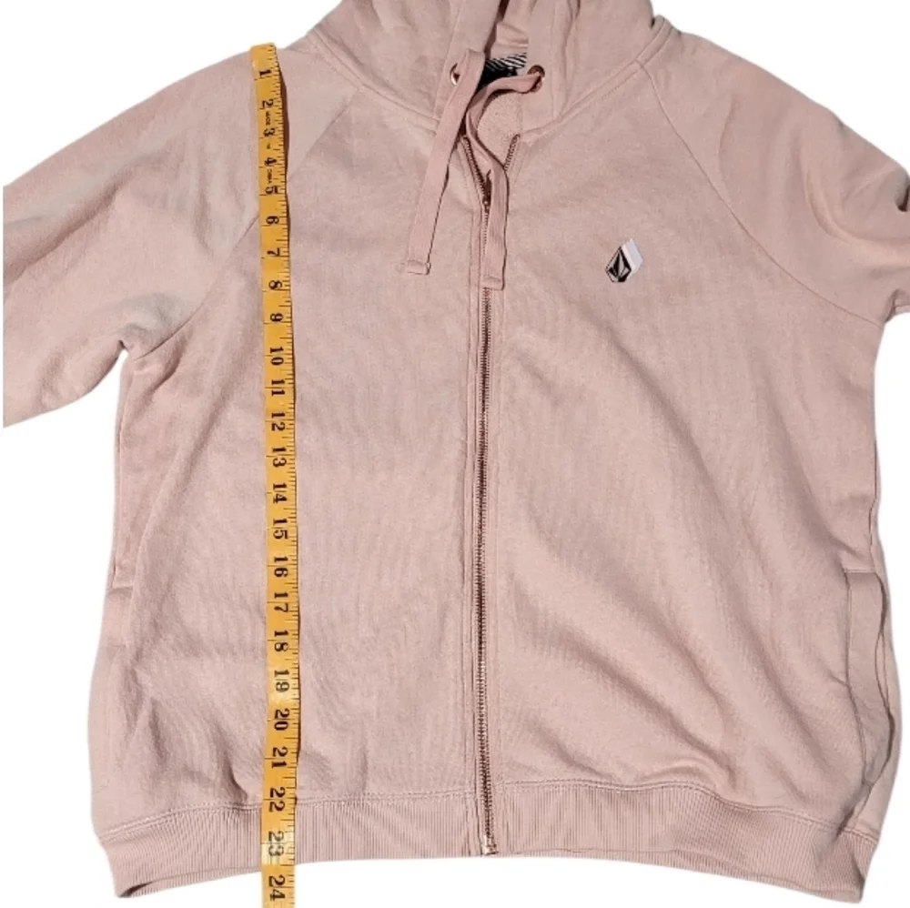 Volcom Light Pink Zipper Hoodie Size Medium